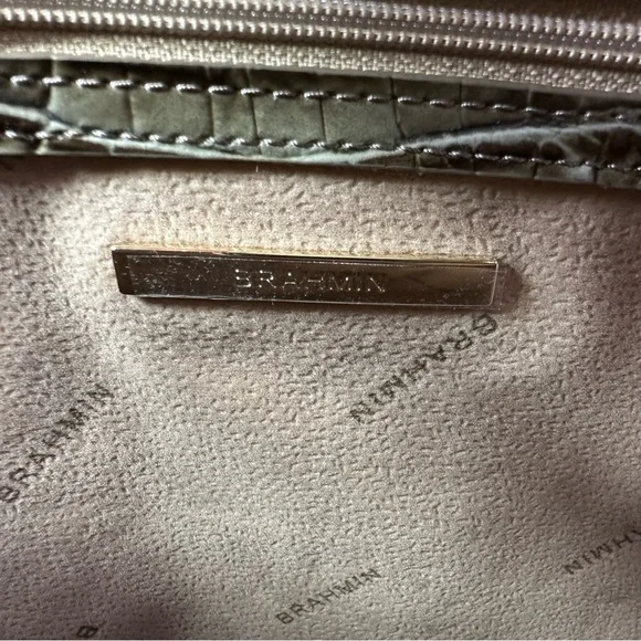 Women’s **Hard to Find** Brahmin Abigail Elegant Crocodile Embossed Large Tote - Picture 7 of 14